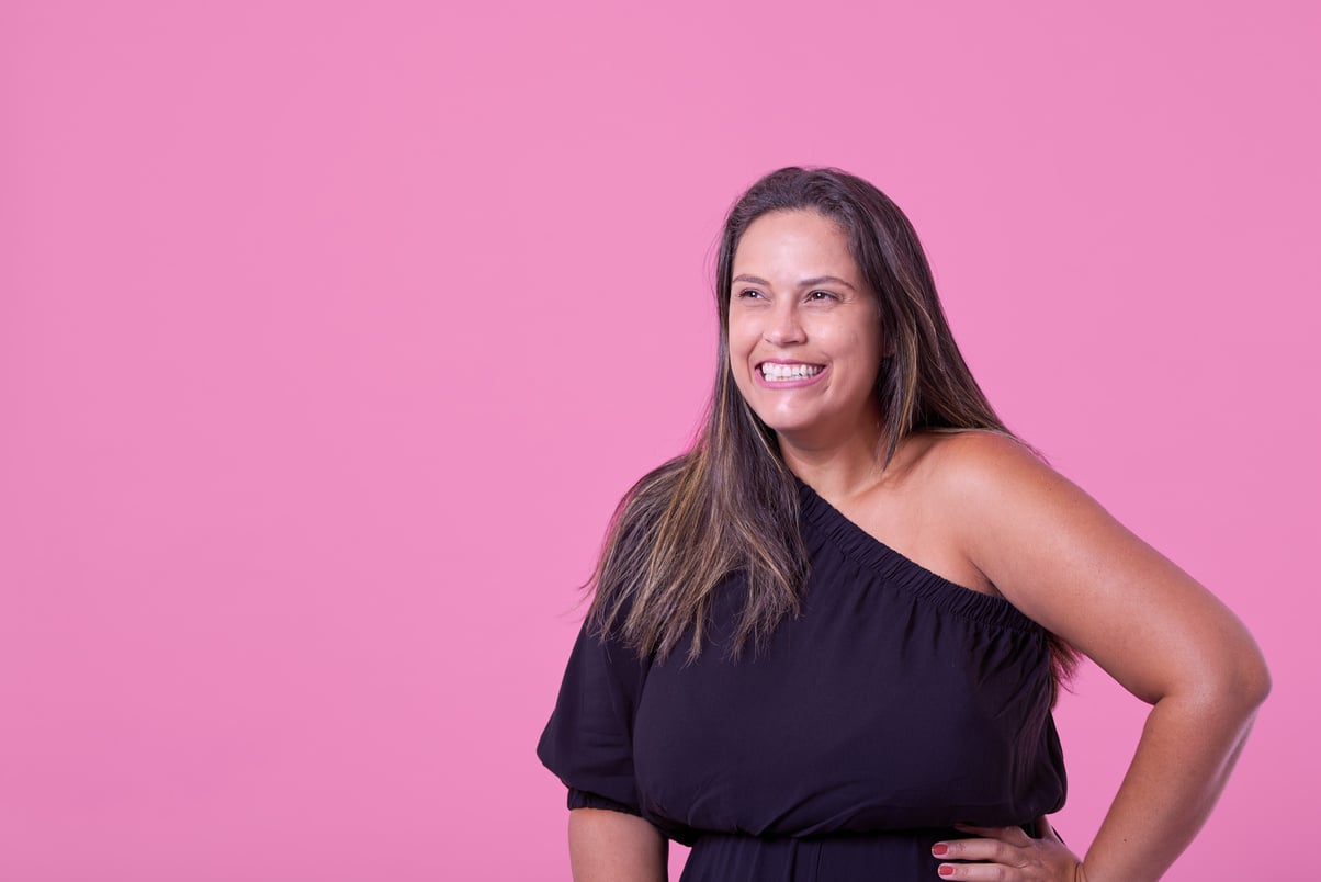 Bold & Punchy Headshots Portrait of a Woman Copy Space