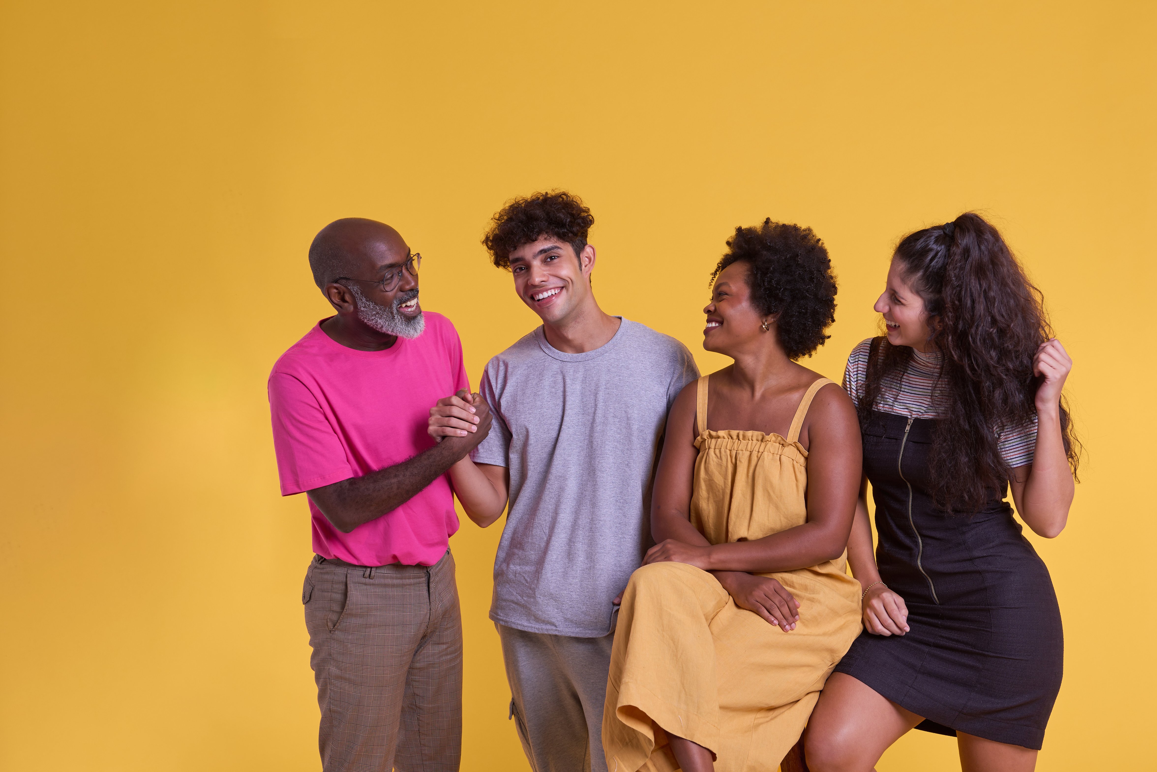 Bold & Punchy Headshots Portrait of Diverse Group